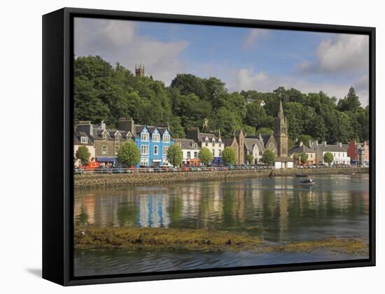 Multicoloured Houses and Small Boats in the Harbour at Tobermory, Balamory, Mull, Scotland, UK-Neale Clarke-Framed Stretched Canvas