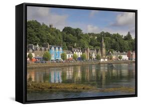 Multicoloured Houses and Small Boats in the Harbour at Tobermory, Balamory, Mull, Scotland, UK-Neale Clarke-Framed Stretched Canvas