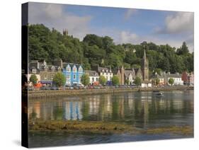 Multicoloured Houses and Small Boats in the Harbour at Tobermory, Balamory, Mull, Scotland, UK-Neale Clarke-Stretched Canvas