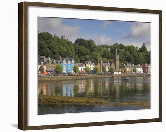 Multicoloured Houses and Small Boats in the Harbour at Tobermory, Balamory, Mull, Scotland, UK-Neale Clarke-Framed Photographic Print