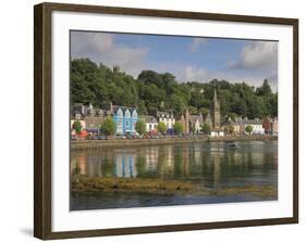 Multicoloured Houses and Small Boats in the Harbour at Tobermory, Balamory, Mull, Scotland, UK-Neale Clarke-Framed Photographic Print