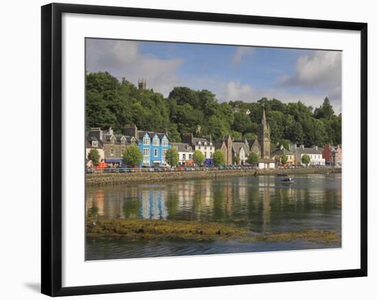 Multicoloured Houses and Small Boats in the Harbour at Tobermory, Balamory, Mull, Scotland, UK-Neale Clarke-Framed Photographic Print