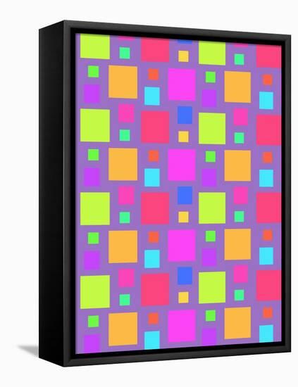 Multicoloured Squares, 2011-Louisa Hereford-Framed Stretched Canvas