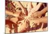 Multicultural Childrens Hands in a Circle. Instagram Effect-soupstock-Mounted Photographic Print