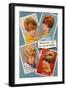 Multiple 60s Hairstyles-null-Framed Art Print