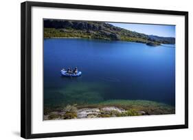 Multiple Anglers Fly Fishing Remote Lake in Patagonia, Argentina-Matt Jones-Framed Photographic Print