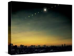 Multiple Exposure Image of All Stages of Eclipse of the Sun over Winnipeg-Henry Groskinsky-Stretched Canvas