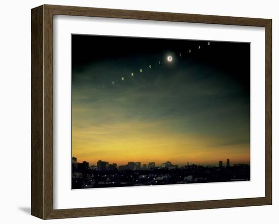 Multiple Exposure Image of All Stages of Eclipse of the Sun over Winnipeg-Henry Groskinsky-Framed Photographic Print