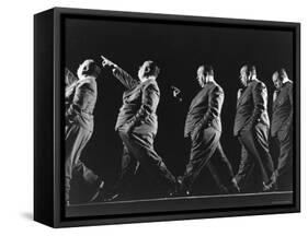 Multiple Exposure of Alfred Hitchcock-Gjon Mili-Framed Stretched Canvas