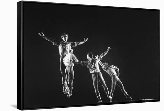 Multiple Exposure of Antony Blum in New York City Ballet Production of Dances at a Gathering-Gjon Mili-Framed Stretched Canvas