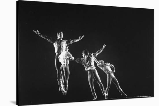 Multiple Exposure of Antony Blum in New York City Ballet Production of Dances at a Gathering-Gjon Mili-Stretched Canvas