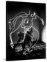 Multiple Exposure of Artist Pablo Picasso Using Flashlight to Make Light Drawing of a Figure-Gjon Mili-Stretched Canvas