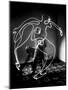 Multiple Exposure of Artist Pablo Picasso Using Flashlight to Make Light Drawing of a Figure-Gjon Mili-Mounted Giclee Print