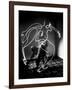 Multiple Exposure of Artist Pablo Picasso Using Flashlight to Make Light Drawing of a Figure-Gjon Mili-Framed Giclee Print