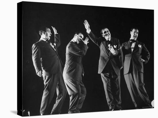 Multiple Exposure of Comedian Zero Mostel Performing His Dance Routine A Jitterbug in Roseland-Gjon Mili-Stretched Canvas