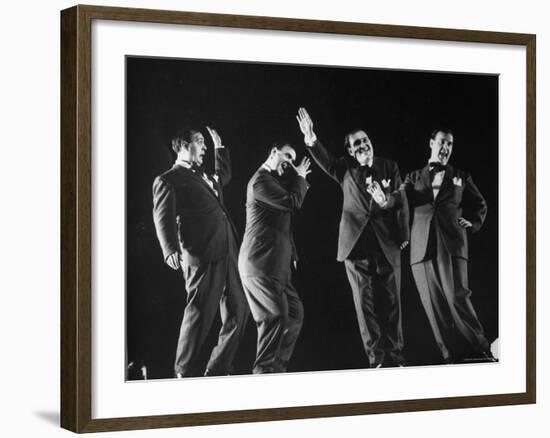 Multiple Exposure of Comedian Zero Mostel Performing His Dance Routine A Jitterbug in Roseland-Gjon Mili-Framed Premium Photographic Print