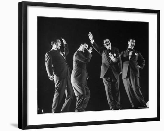 Multiple Exposure of Comedian Zero Mostel Performing His Dance Routine A Jitterbug in Roseland-Gjon Mili-Framed Premium Photographic Print