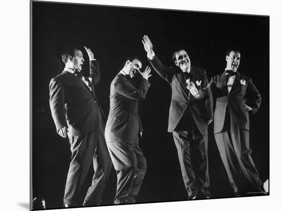 Multiple Exposure of Comedian Zero Mostel Performing His Dance Routine A Jitterbug in Roseland-Gjon Mili-Mounted Premium Photographic Print