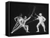 Multiple Exposure of New York University Fencing Champion Arthur Tauber Parrying with Sol Gorlin-Gjon Mili-Framed Stretched Canvas