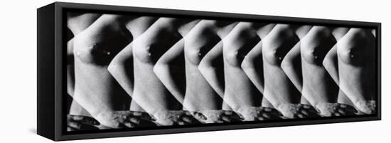 Multiple Exposure of Nude Female Torso-Gjon Mili-Framed Stretched Canvas