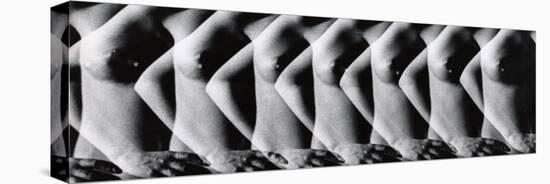 Multiple Exposure of Nude Female Torso-Gjon Mili-Stretched Canvas