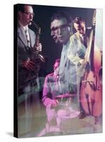 Multiple Exposure of the Dave Brubeck Quartet-Eliot Elisofon-Stretched Canvas