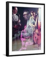 Multiple Exposure of the Dave Brubeck Quartet-Eliot Elisofon-Framed Premium Photographic Print
