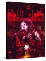 Multiple Exposures of Singer Neil Diamond Performing on Stage-Michael Mauney-Stretched Canvas