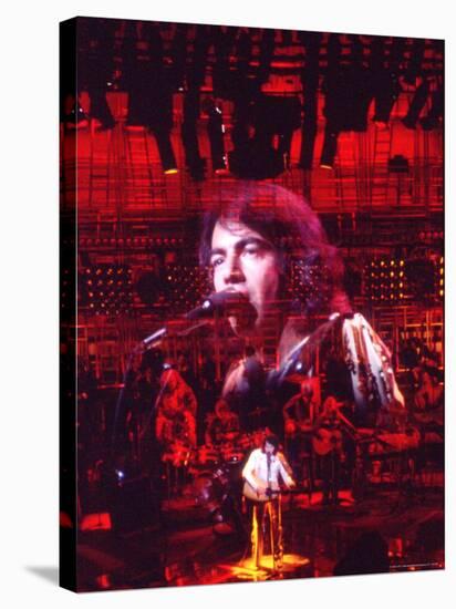 Multiple Exposures of Singer Neil Diamond Performing on Stage-Michael Mauney-Stretched Canvas