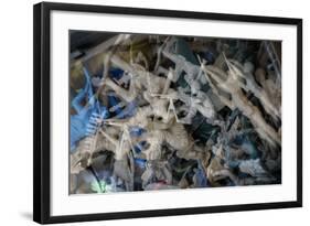 Multiple exposures of toy army men-null-Framed Photo