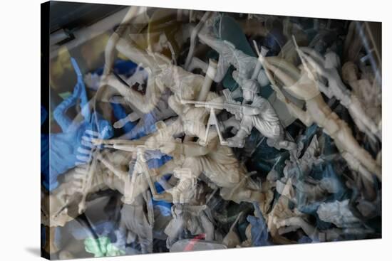 Multiple exposures of toy army men-null-Stretched Canvas