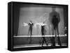 Multiple Image of Ballet Master George Balanchine Watching NYC Ballet Dancers Rehearse-Gjon Mili-Framed Stretched Canvas