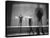 Multiple Image of Ballet Master George Balanchine Watching NYC Ballet Dancers Rehearse-Gjon Mili-Stretched Canvas