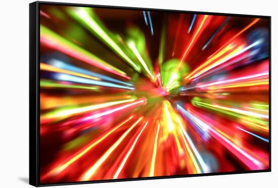 Multiple Lights Blur Background-STILLFX-Framed Stretched Canvas