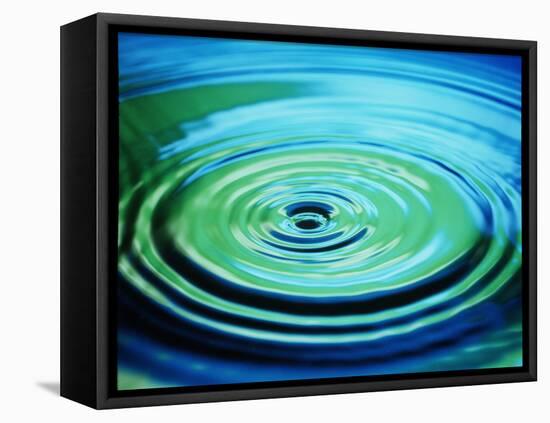 Multiple Ripples From a Water Drop-Adam Hart-Davis-Framed Stretched Canvas