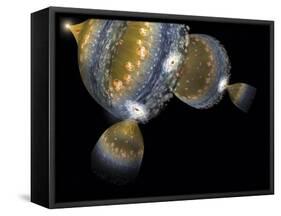 Multiple Universes, Artwork-Henning Dalhoff-Framed Stretched Canvas