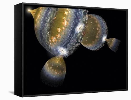 Multiple Universes, Artwork-Henning Dalhoff-Framed Stretched Canvas