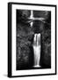 Multnomah Falls 2 Mono-John Gusky-Framed Photographic Print
