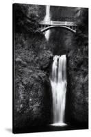 Multnomah Falls 2 Mono-John Gusky-Stretched Canvas