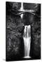 Multnomah Falls 2 Mono-John Gusky-Stretched Canvas