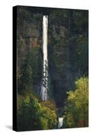 Multnomah Falls Autumn-Ike Leahy-Stretched Canvas