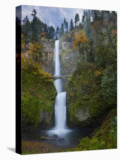 Multnomah Falls, Columbia Gorge, Oregon, USA-Gary Luhm-Stretched Canvas