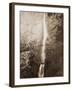 Multnomah Falls, Columbia River, Oregon, 2500 feet., 1867-Carleton Watkins-Framed Art Print