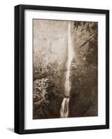 Multnomah Falls, Columbia River, Oregon, 2500 feet., 1867-Carleton Watkins-Framed Art Print