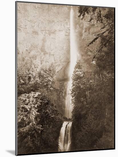 Multnomah Falls, Columbia River, Oregon, 2500 feet., 1867-Carleton Watkins-Mounted Art Print