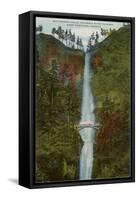 Multnomah Falls, Columbia River, Oregon-null-Framed Stretched Canvas