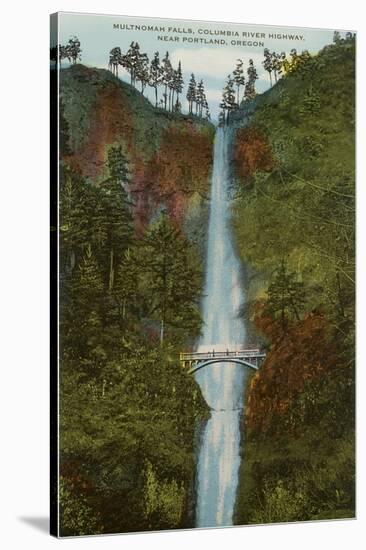 Multnomah Falls, Columbia River, Oregon-null-Stretched Canvas