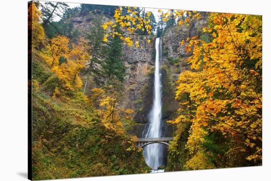 Multnomah Falls in the Columbia River Gorge-Craig Tuttle-Stretched Canvas