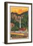 Multnomah Falls Lodge, Oregon-Lantern Press-Framed Premium Giclee Print
