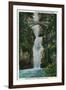Multnomah Falls on Columbia River - Columbia River, OR-Lantern Press-Framed Art Print